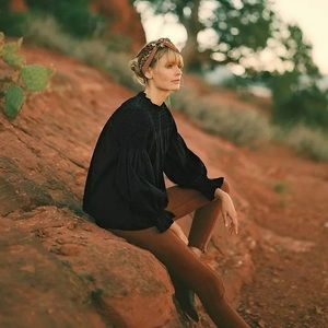 Maeve Anthropologie Peasant Blouse Ruched Oversize